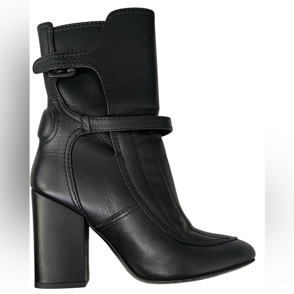 Zadig & Voltaire & Laurence Dacade Black Heeled Boots with Buckle Detail - Picture 12 of 13